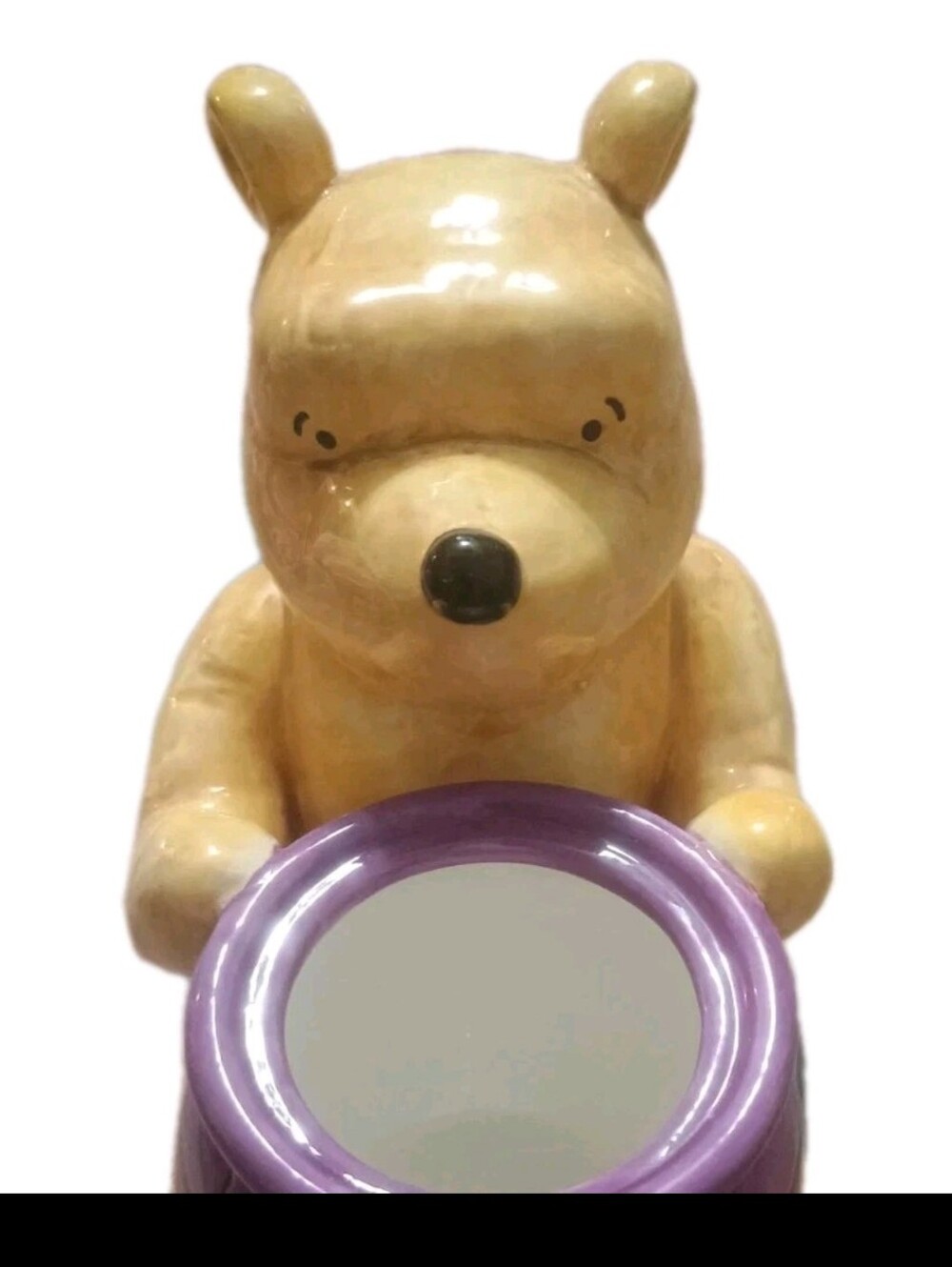 NOS Vintage Disney Classic Winnie The Pooh Ceramic Honey Jar Hand Painted